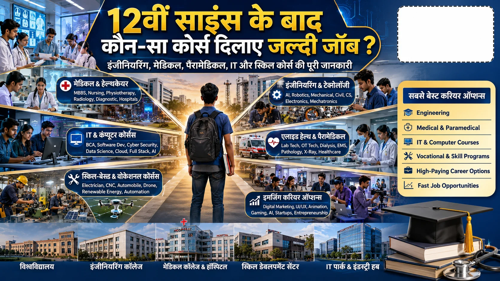 12वीं साइंस के बाद क्या करें ताकि जल्दी नौकरी मिले? Siksha Nation