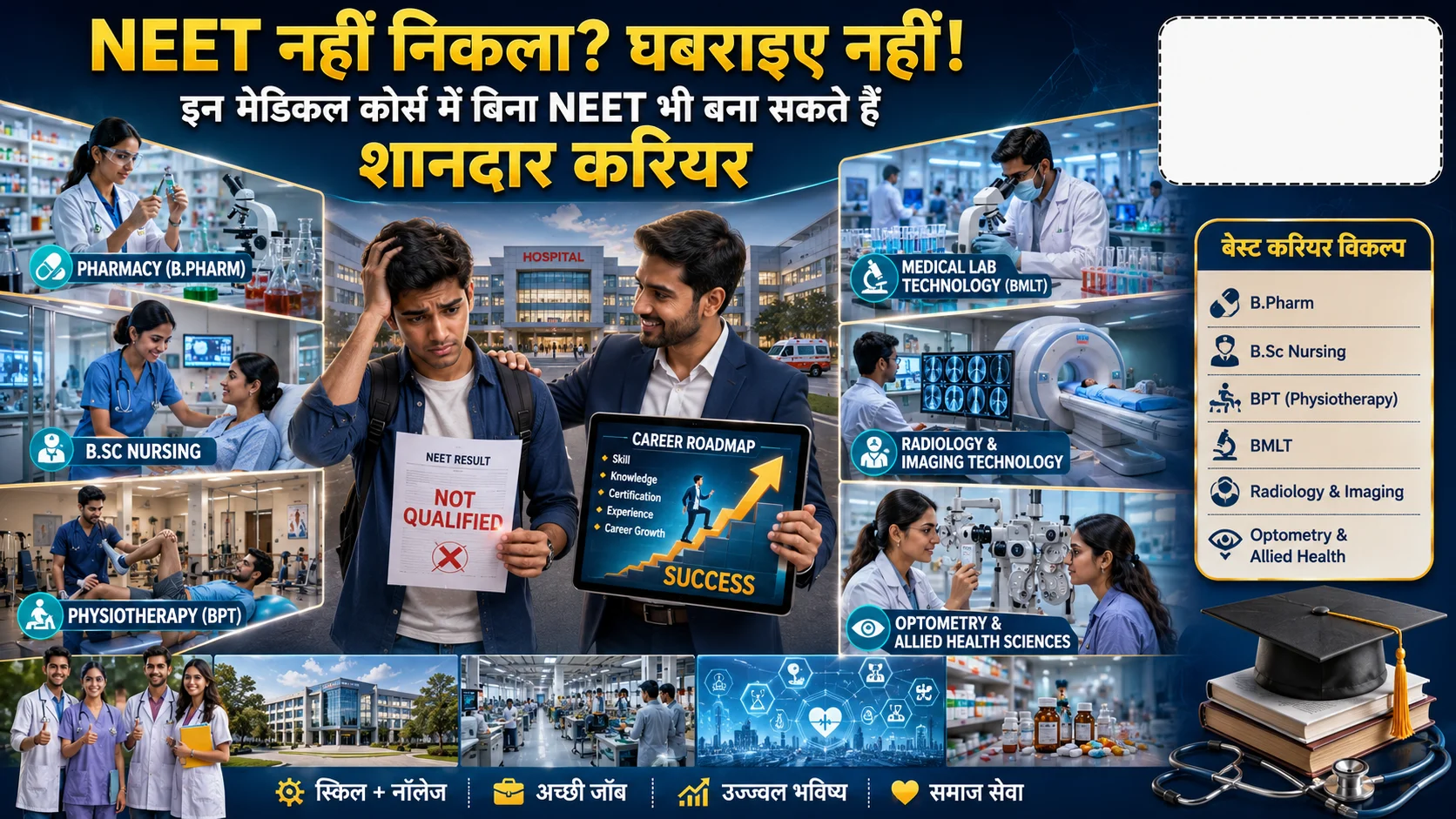 NEET के बिना भी मेडिकल में शानदार करियर: टॉप कोर्सेज