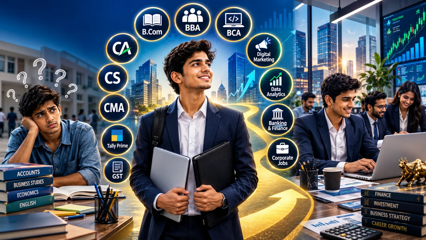 12वीं Commerce के बाद जल्दी Job कैसे मिले? जानिए Top Courses, Salary और Career Options 2026