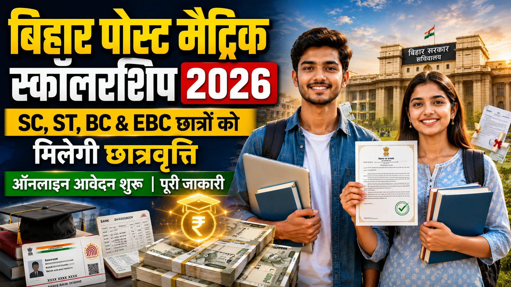 Bihar Post Matric Scholarship 2026: SC, ST, BC & EBC छात्रों के लिए पूरी जानकारी, पात्रता, आवेदन प्रक्रिया