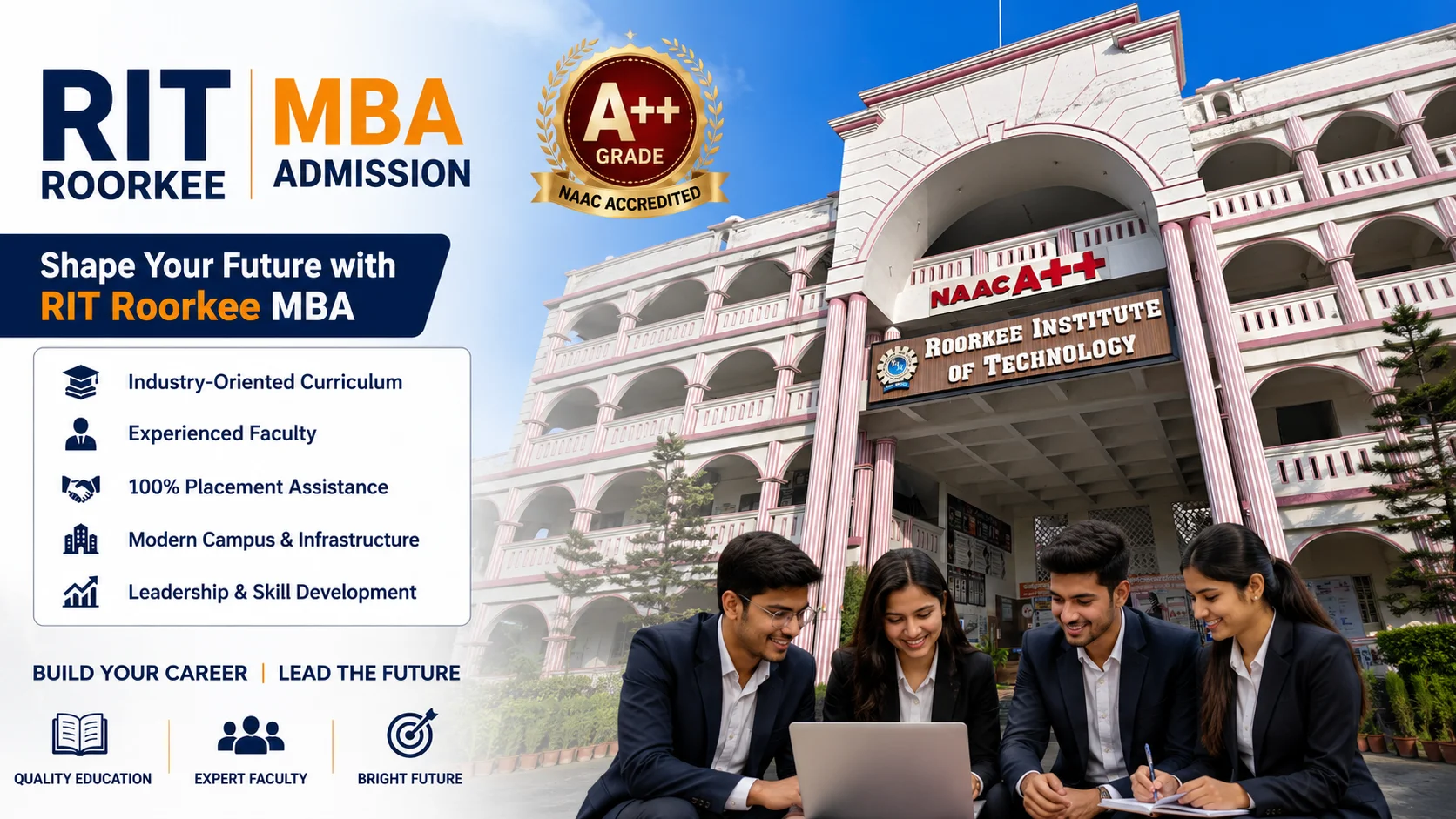 RIT Roorkee MBA Admission 2026: MBA सीटों पर एडमिशन का अंतिम मौका, Eligibility, Fees, Placement पूरी जानकारी