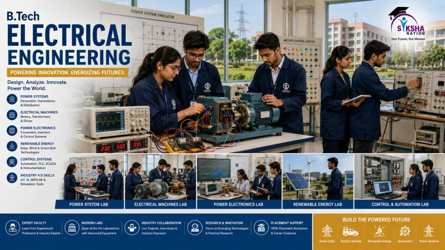 B.Tech Electrical Engineering Career Scope 2026: Salary, Government Jobs, PSU, EV, Renewable Energy और Future की पूरी जानकारी