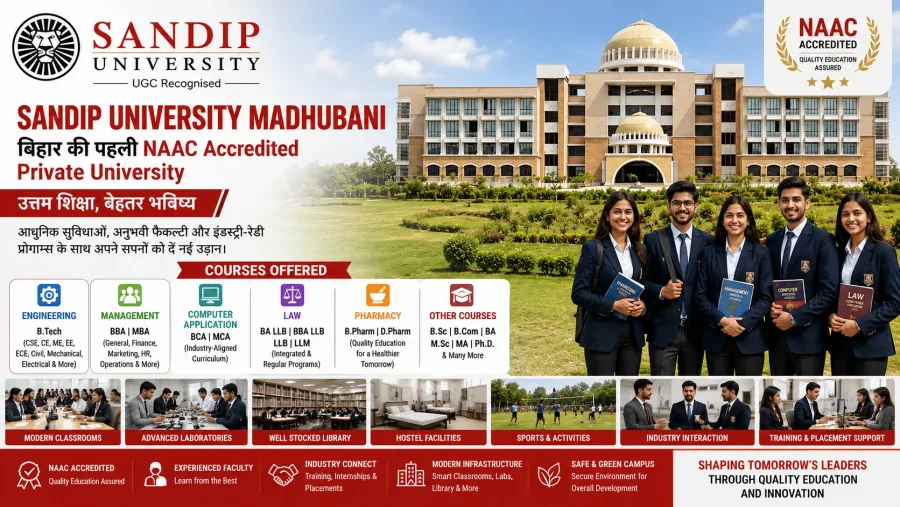 Sandip University: बिहार की पहली NAAC Accredited यूनिवर्सिटी - Siksha Nation