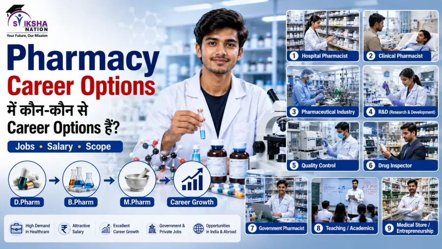 Pharmacy में कौन-कौन से Career Options हैं? Hospital, Industry, Research और Government Jobs