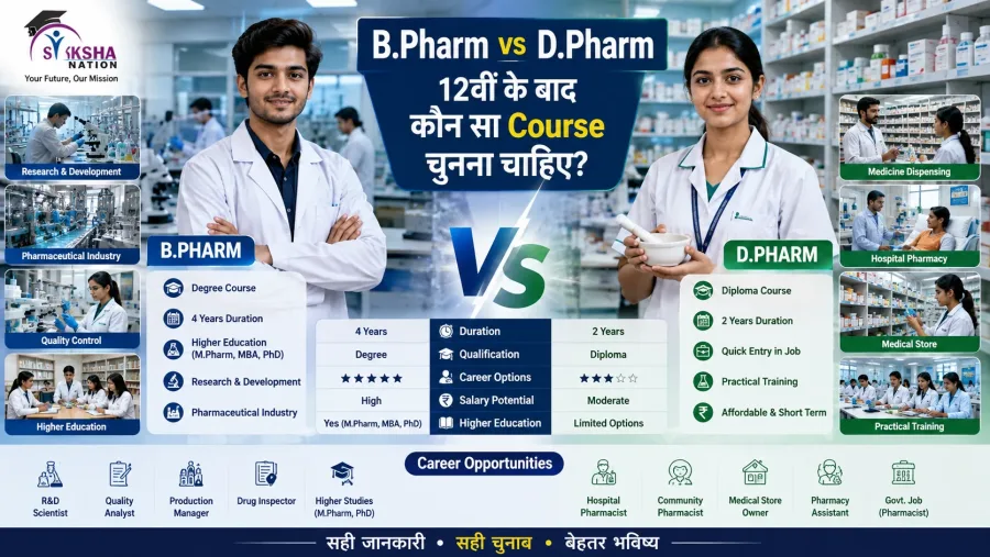 12वीं के बाद B.Pharm vs D.Pharm: कौन सा Course चुनना चाहिए?