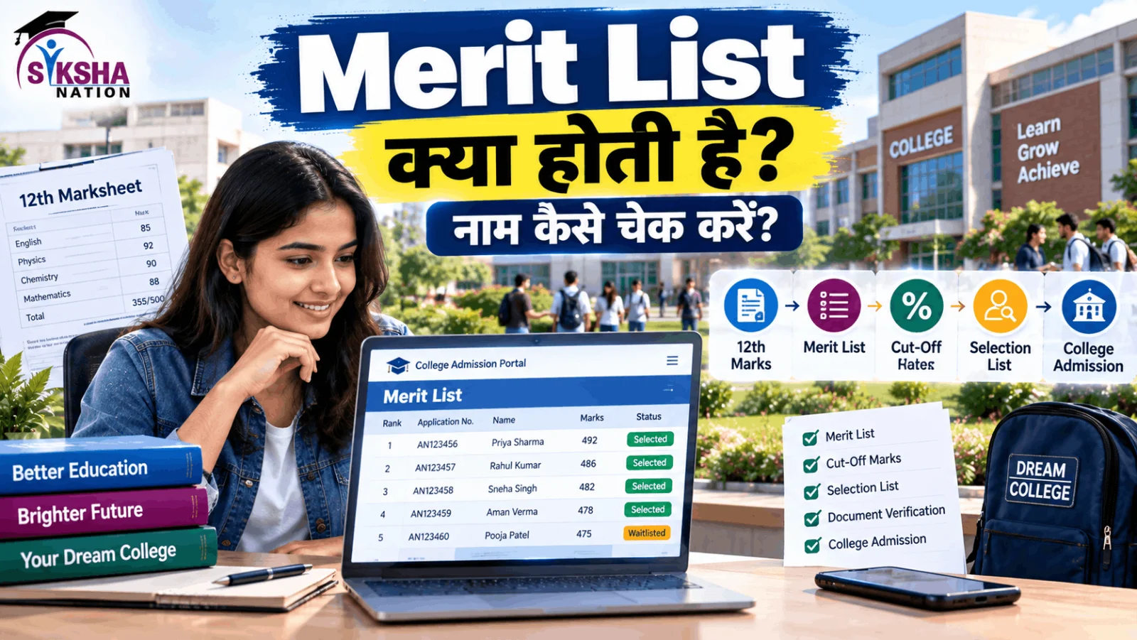 College Admission में Merit List क्या होती है? नाम कैसे चेक करें और आगे क्या करें?