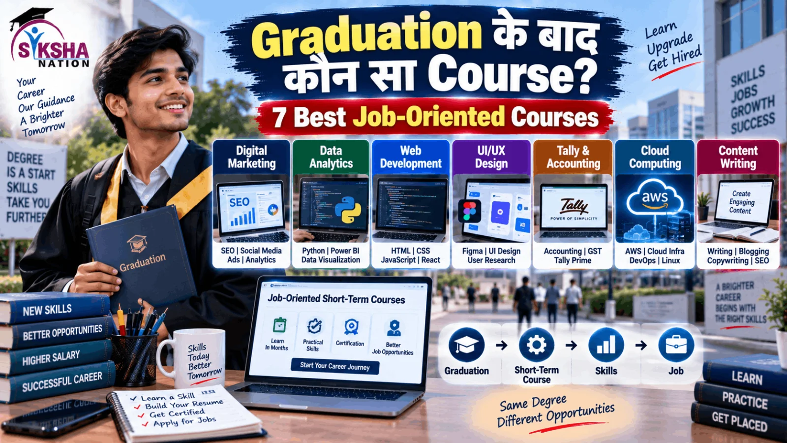Graduation के बाद Job के लिए कौन सा Short-Term Course करें? 7 Best Options